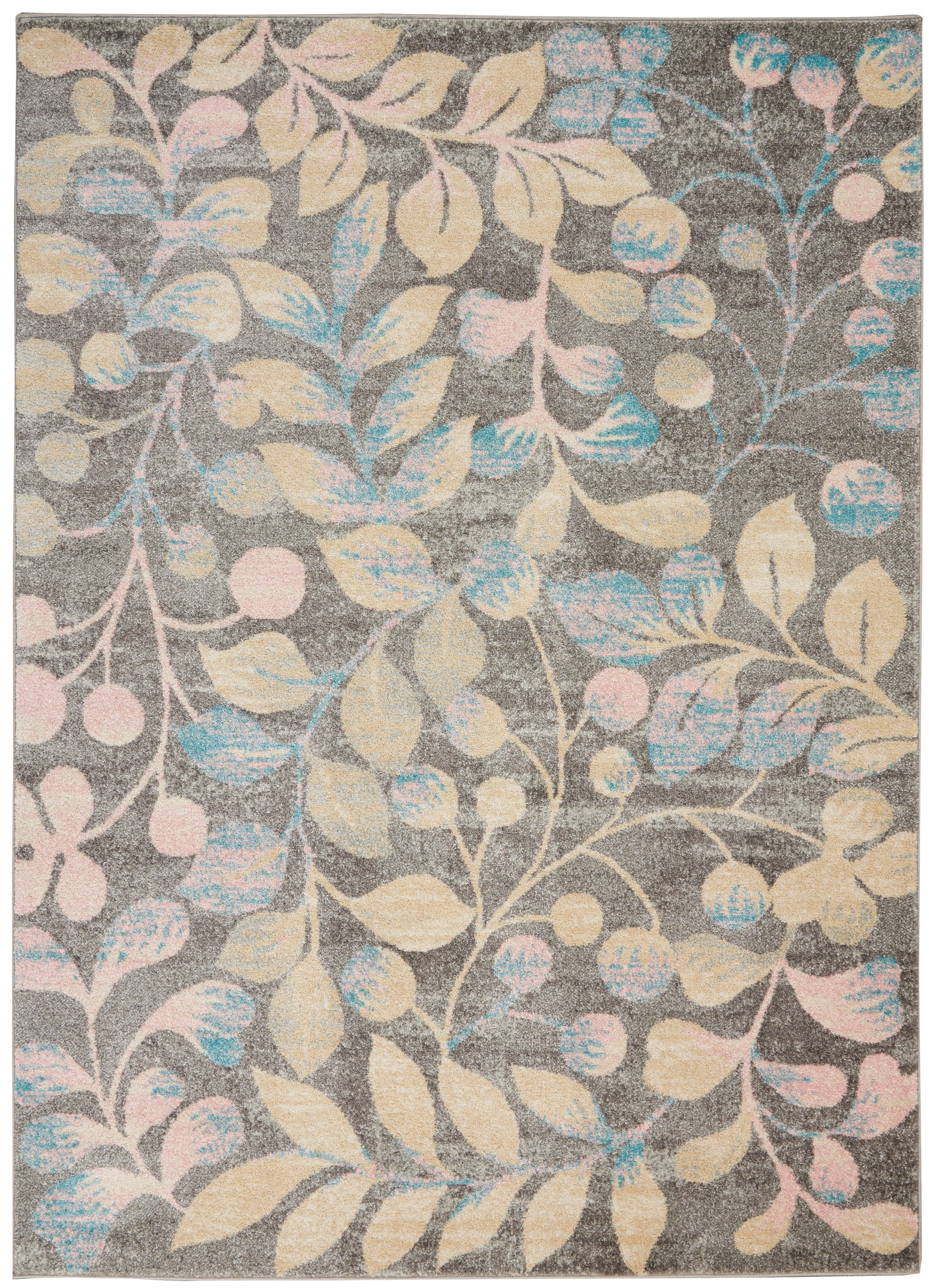 Nourison Tranquil Nature Grey/Beige 4' x 6' Area Rug, (4x6)