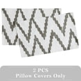thumbnail image 4 of 2 Pcs Embroidered Square Throw Pillow Covers, Wave Stripe Throw Pillow Case Cushion Cover, 4 of 8