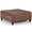 Brown, variant on Trent Home 36" Transitional Square Coffee Table Ottoman in Brown Faux Leather