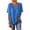 Blue, variant on Womens T-shirts Half Sleeve V Neck Solid Color Chiffon Tee Loose Summer Tops Black S