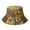 Gold, variant on Black Bucket Hat Unisex Metallic Stage Performance Hop Street Fashion Bucket Hat Tea Party Hats
