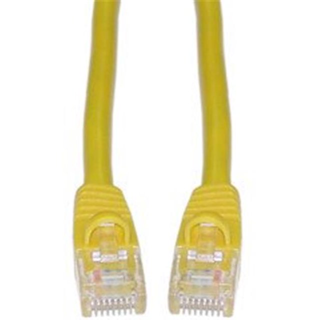 CableWholesale 13X6-08101 Cat6a Yellow Ethernet Patch Cable Snagless Molded Boot 500 MHz 1 foot
