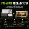 thumbnail image 4 of Large Reptile Terrarium 39x16x16 Inches, Tempered Glass Reptile Enclosure, Ventilated Habitat for Tortoises Ball Pythons(No Temperature Control), 4 of 10