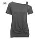 thumbnail image 3 of Camiseta de hombro Frío Sonducket para Mujer de Algodón gris oscuro XXL, 3 of 6