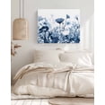 thumbnail image 3 of Navy Blue Flowers Wall Art for Living Room, Canvas Picture Wall Decor for Bathroom Bedroom, Summer Pastoral Botanical Painting Artwork for Office Kitchen Hallway Dining Room Home Decorations 16"x20", 3 of 8