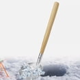 thumbnail image 3 of Ice Fishing Scoop Skimmer,Ice Scooper, 12.6 inch Length Length, 3.74 inch and Larger Spoon, Portable Metal Fishing Skimmer with Long Wood Handle，Slush Skimmer Outdoor Fishing Shovel Ice Tools, 3 of 7