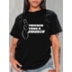 thumbnail image 1 of Camiseta informal de manga corta y cuello redondo para mujer, de punto de algodón con elasticidad media, con el lema "Más dulce que un dulce", estampado gráfico para primavera/verano/otoño. Camisetas, 1 of 7