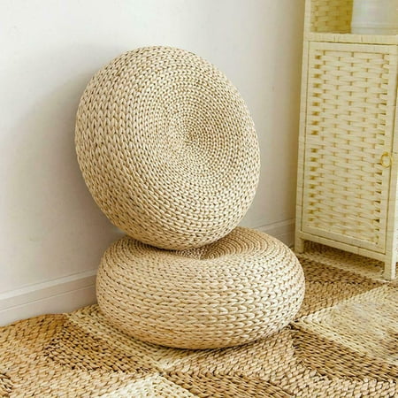 Round Room Floor Straw Mat Pad;Dining Room Floor Handmade Straw