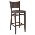thumbnail image 2 of Hendrix Bar Stool in Walnut with Wood Seat, 2 of 2