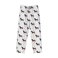 thumbnail image 6 of Uemuo Dachshund Dog Pattern Men's Wide Leg Palazzo Lounge Pants with Pockets Light Weight Loose Comfy Casual Pajama Pants-XX-Large, 6 of 9