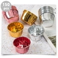 thumbnail image 2 of 150 unids Magdalena Revestimientos de aluminio Hornear Tazas Muffin Liner Cops Hogar Pastel Moldes, 2 of 6