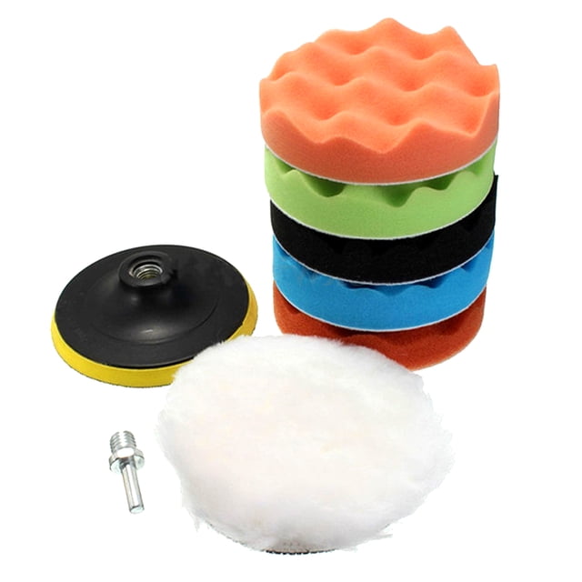 Scienceny Kit de almohadillas de pulido autoadhesivas Herramienta de limpieza de disco de pulido automotriz Herramientas eléctricas 4 pouces Scienceny TO008657-02B