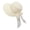 White, variant on Women's Back Bow Woven Straw Sun Hat, UPF 50+ Foldable Wide Brim Beach Hat With Fabric Bow Detail for Vacation Outfits, Outdoor Travel & Daily Summer Wear Khaki One Size