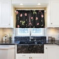thumbnail image 6 of Coolnut Eiffel Tower Kitchen Curtains 2 Panels, UV Protected Tier Curtains Half Window Curtains for Guest Room Bathroom Sink Laundry Room Basement,24"x 27", 6 of 6