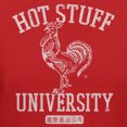 thumbnail image 2 of Teelocity Men's Sriracha Hot Stuff University Hot Sauce Red Relaxed Fit Short Sleeve Graphic T-Shirt, 2 of 3