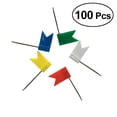 thumbnail image 2 of 100Pcs 5 Colors Map Flag Push Tacks for School Home Office, 2 of 8