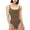 Coffee, variant on LELINTA Women's Bodysuits Sexy Ribbed Sleeveless Adjustable Spaghetti Strips Shapewear Tops Bodysuits,Plus Size Black/Coffee