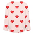 thumbnail image 5 of Outfmvch Valentine's Day Shirts Vintage Blouse Women Blouse Women Top Valentines Day Top Valentines Shirts for Women 3/4 Sleeve Fall Blouses for Women 2025 Light Pink 1 2xl, 5 of 5