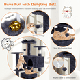 thumbnail image 6 of Aukfa Large Cat Tree Cat Tower Condo with Scratching Post for Adult Cats Kittens,Dark Blue, 6 of 8
