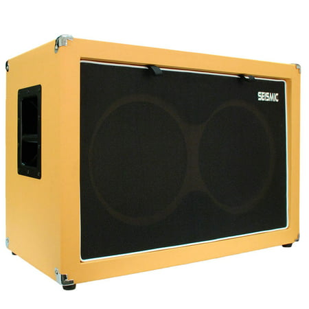 Seismic Audio EMPTY GUITAR SPEAKER CABINET 2x12 Cab 212 Orange Tolex Black -
