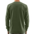 thumbnail image 3 of Hearthz Mens Henley T-Shirts Long Sleeve Fall 3-Button Solid Color Workout Shirts for Men O Neck Casual Men's Jersey Baseball Shirt, 3 of 7