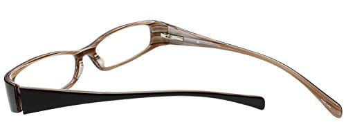 Calabria Viv 738 Designer Reading Glasses in Black-Brown ; +1.50