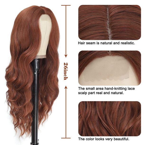 Hair Wigs For Women Wavy Wig For Women 26 Inch Middle Part  display picture 1