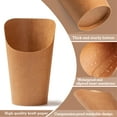 thumbnail image 3 of Trianu 50 Pcs French Fries Holder, 12 oz Kraft Paperr Charcuterie Cups Disposable, Mini Party Serving Boxes Containers for Popcorn, Appetizer, Dessert, Cheese, Wedding Food (Brown), 3 of 7
