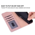 thumbnail image 6 of Compatible with For iPhone 8 Plus/7 Plus Wallet Case, Magnetic Flip Kickstand Cover with RFID Blocking Credit Card Slots Cash Pocket Wrist Lanyard Embossed Dandelion Pattern Shell,Rosegold, 6 of 7
