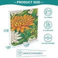 thumbnail image 5 of Elegance Flowers Pattern 12.4x10.6in PVC Round Ring Binder, D-Ring 3-Hole, Metal Clip, 200 Sheets, 5 of 10
