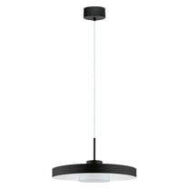 98165A-Eglo Lighting-Alpicella - 1 Light Led Pendant - Matte Black - Matte Black And White