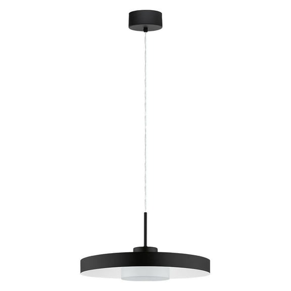 98165A-Eglo Lighting-Alpicella - 1 Light Led Pendant - Matte Black - Matte Black And White