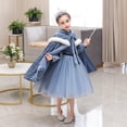 thumbnail image 1 of Costume de Neige Elsa pour Filles Robe de Princesse Fête d'Anniversaire d'Halloween Robe d'Hiver avec Cape, 1 of 4