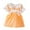 Orange, variant on vdgthytj Toddler Baby Girls Summer Dresses Cute Printed Bowknot Doll Collar Short Sleeve Sundress 1-4 Years