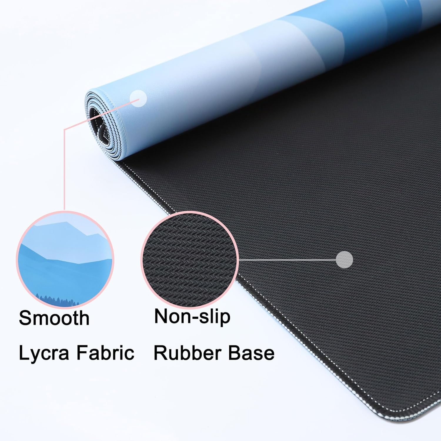 Desk Mat,Large Mouse Pad 35''×15.6'' XXL Extended Gaming Mouse Pad Mat with Non-Slip Base Stitched Eges Mousepad for Computer,Office,Keyboard and Laptop - Vector Mountain