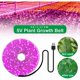 thumbnail image 3 of Lámpara LED para plantas de 5 V, lámpara LED para crecimiento hortícola y floración, lámpara de cultivo para plantas de espectro completo 2835 SMD con USB, tira de luz para crecimiento de plantas de i, 3 of 5