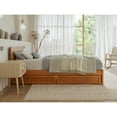 thumbnail image 4 of Wesley Twin XL Wood Platform Bed with Panel Footboard & Drawers in Light Toffee, 4 of 10