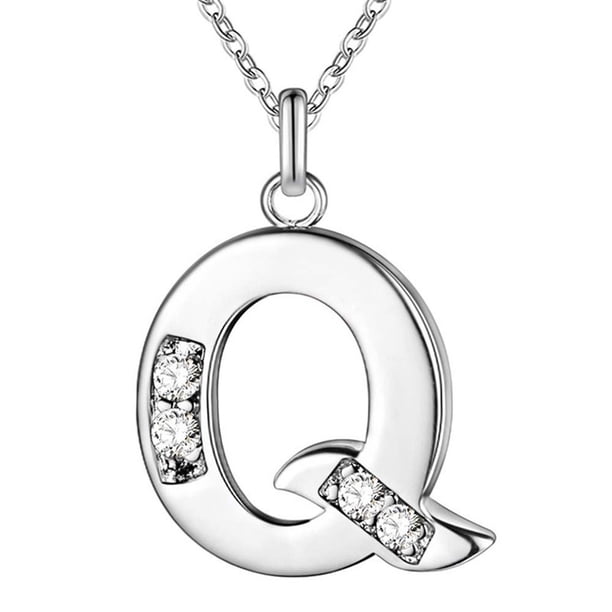 Collar de 26 letras, accesorios de moda de diamantes, regalos para la novia del amante Wmkox8yi sjalhkljlk5874