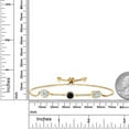 thumbnail image 3 of Gem Stone King 1.55 Ct Oval Sky Blue Aquamarine Black Onyx 18K Yellow Gold Plated Silver Bracelet for Women, 3 of 3