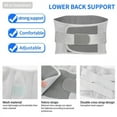 thumbnail image 5 of Lumbar Support Belt Lumbosacral Back Brace,Breathable Material, Lower Back Pain Relief Warmer Stretcher - XL Gray, 5 of 5