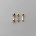 thumbnail image 5 of K-KED Shiny Solid 925 Sterling Silver 2/3/mm Stud Earrings Studs Screw Backs-Gold-3 mm, 5 of 7