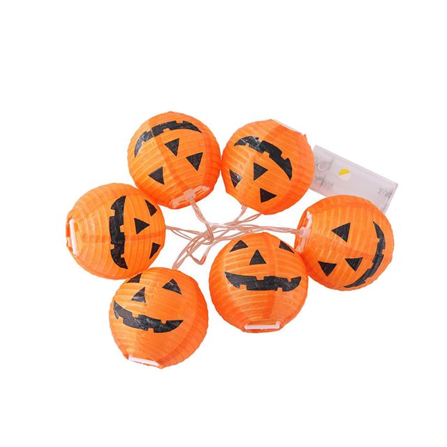 Toystoory Guirnalda de luces LED de calabaza para Halloween, decoración de fiesta, lámpara de utilería colgante Iluminación navideña No.01