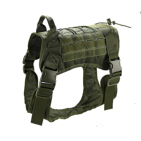 Tactical Dog Harness 1000d Nylon Handle Adjustable Training Waterproof ...