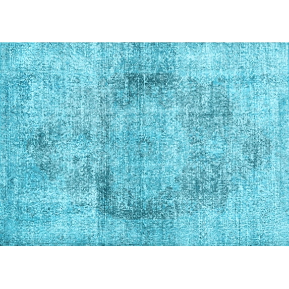 Ahgly Company Indoor Rectangle Persian Light Blue Traditional Area Rugs, 5' x 8'