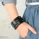 thumbnail image 2 of Pulsera,Brazalete,Cuero,Aleación,Amplio,Dos capas,Botón a presión,Hebilla,Trenzado,Clásico,Punk,Brazalete,Pulsera Sunnimix Pulsera, 2 of 8