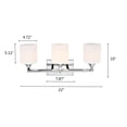 thumbnail image 5 of RADIANCE Goods Contemporary 3 Light Chrome Bath Vanity Fixture 22" Width, 5 of 10