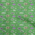 thumbnail image 1 of oneOone Viscose Jersey Green Fabric Writing Text Sewing Craft Projects Fabric Prints By Yard 60 Inch Wide, 1 of 4