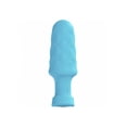 thumbnail image 3 of Loveline Velvet Silicone Rechargeable Vibrating Anal Plug with Remote Control, Blue, 3 of 4