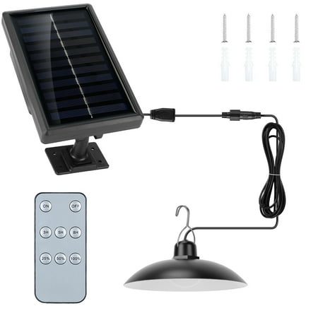 

Solar Shed Lights Hanging Lamp with 9.84FT Wire for Garden Patio Balcony Dimmable Timing Dusk To Dawn Sensor