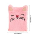thumbnail image 3 of kkbbma under $5 3Pcs Cat Diary NoteNovel, Cute Cat Plush Diary NoteNovel, Secret Lock Journal forGirlsKids, Fluffy Cover Diary with Lock, Gift Journal for Birthday ChristmasChildren, 3 of 9